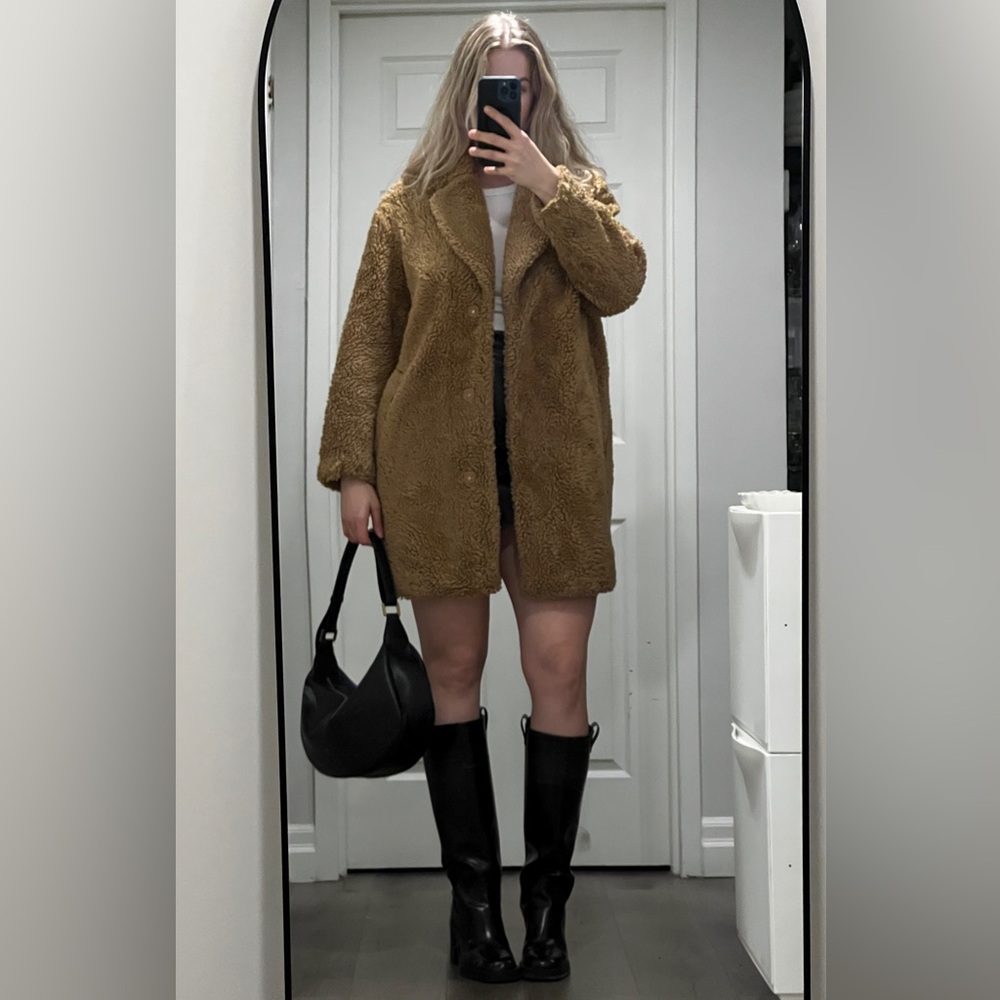 H&M TEDDY FAUX COAT